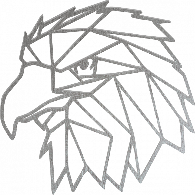 STYLESA Rzeźbiony obraz ścienny geometryczne kształty orzeł PR0234 czarny