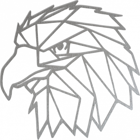 STYLESA Rzeźbiony obraz ścienny geometryczne kształty orzeł PR0234 czarny