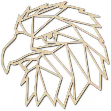 STYLESA Rzeźbiony obraz ścienny geometryczne kształty orzeł PR0234 czarny