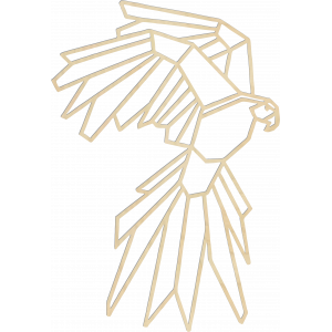 STYLESA Rzeźbiony obraz ścienny geometryczne kształty orzeł PR0235 czarny 2