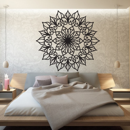 SENTOP Rzeźbiona drewniana mandala na ścianę wykonana ze sklejki