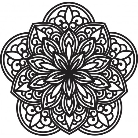 Kwiat rzeźbiona mandala drewniane zdjęcie na ścianie ze sklejki Kwiat rzeźbiona mandala drewniane zdjęcie na ścianie ze sklejki