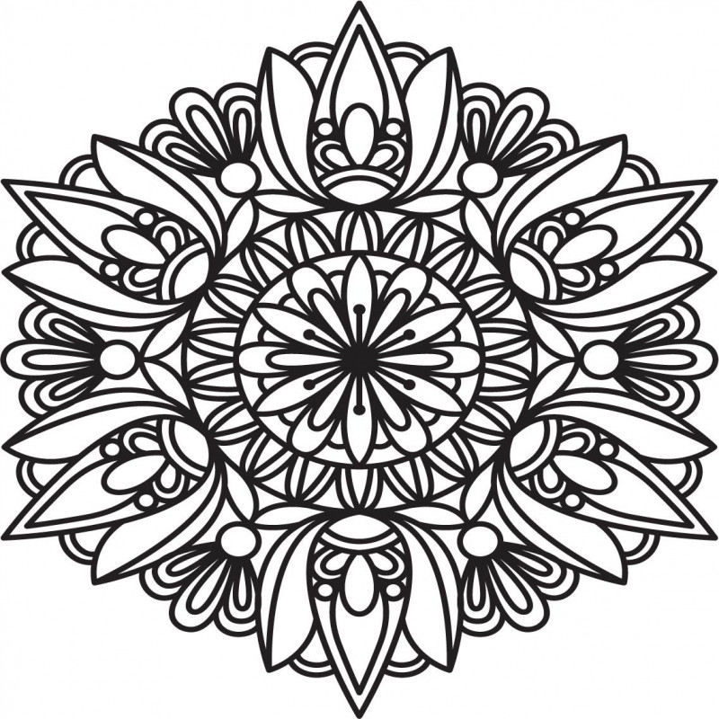 Rzeźbiona mandala malowana na drewnie na sklejce, ściana różana