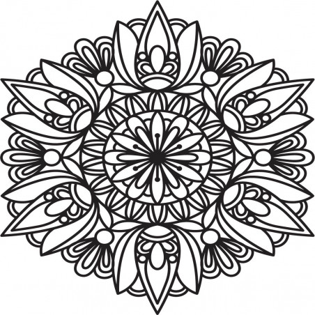 Rzeźbiona mandala malowana na drewnie na sklejce, ściana różana Rzeźbiona mandala malowana na drewnie na sklejce, ściana różana