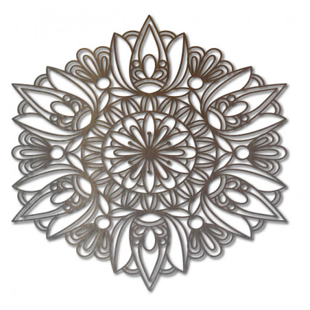 Rzeźbiona mandala malowana na drewnie na sklejce, ściana różana Rzeźbiona mandala malowana na drewnie na sklejce, ściana różana