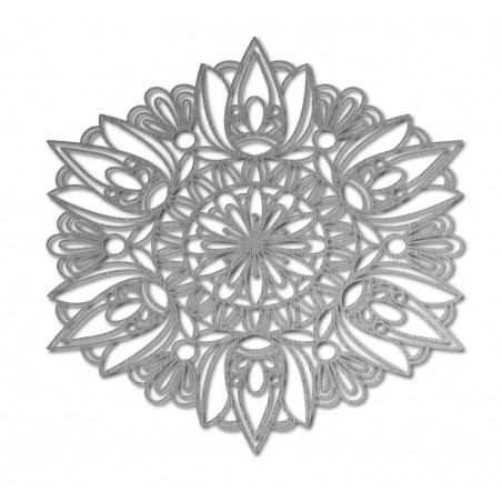 Rzeźbiona mandala malowana na drewnie na sklejce, ściana różana Rzeźbiona mandala malowana na drewnie na sklejce, ściana różana