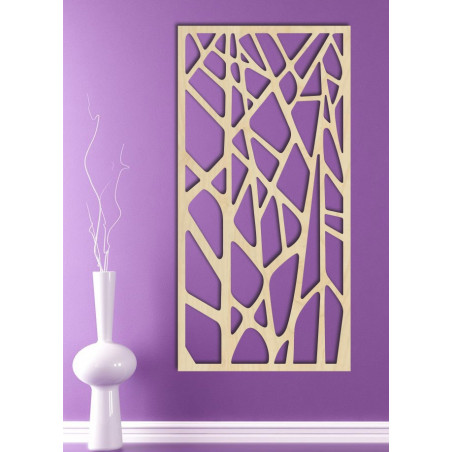 Rzeźbiony drewniany obraz ścienny wykonany ze sklejki HUGO Rzeźbiony drewniany obraz ścienny wykonany ze sklejki HUGO