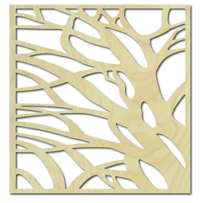 Rzeźbiony obraz ścienny ze sklejki drewnianej LASLO