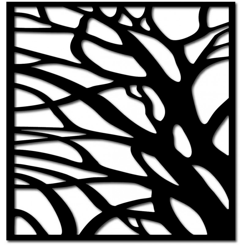 Rzeźbiony obraz ścienny ze sklejki drewnianej LASLO