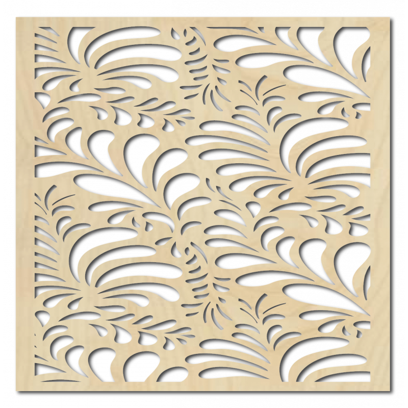 Rzeźbiony drewniany obraz ścienny ze sklejki kwiat LUPENE