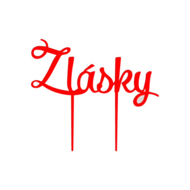 Ozdoba na ciasto z tworzywa sztucznego dla miłości Wymiary 190 x 166 mm