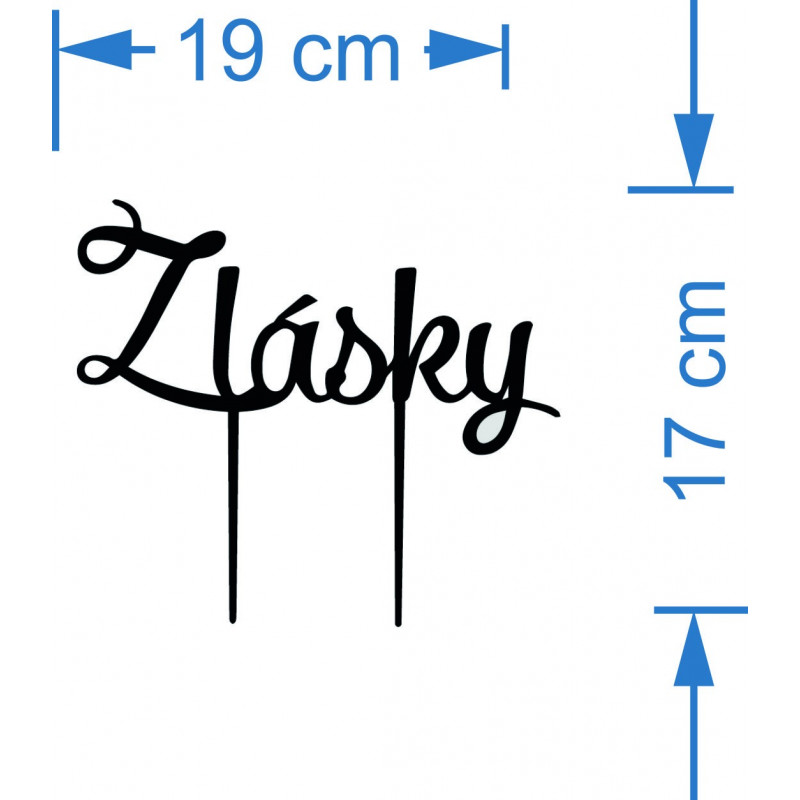 Ozdoba na ciasto z tworzywa sztucznego dla miłości Wymiary 190 x 166 mm