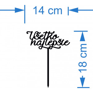 Plastikowy rowek na ciasto "Wszystkiego najlepszego" -... 2