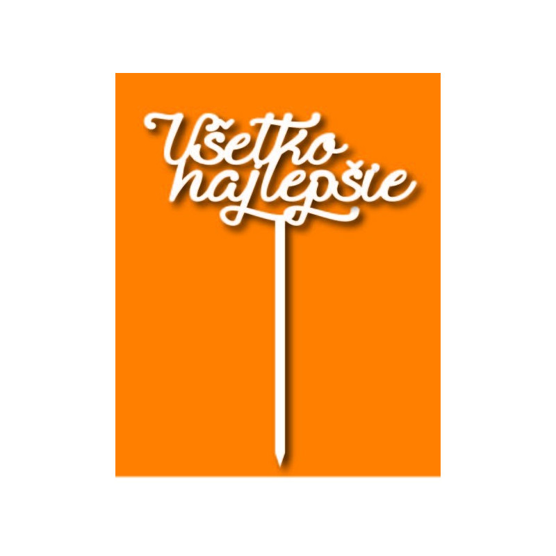 Plastikowy rowek na ciasto Wszystkiego najlepszego Wymiary 138 x 180 mm