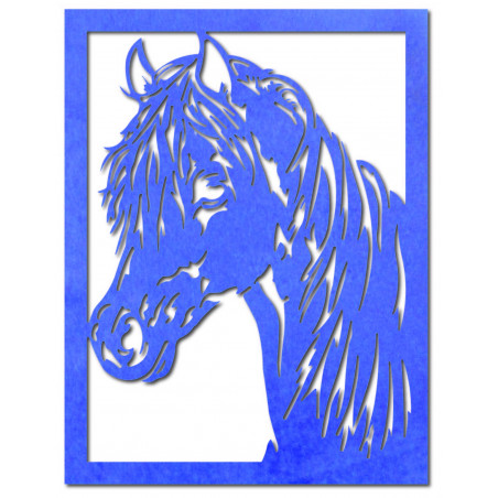 Rzeźbiony drewniany obraz głowy konia ze sklejki na ścianę