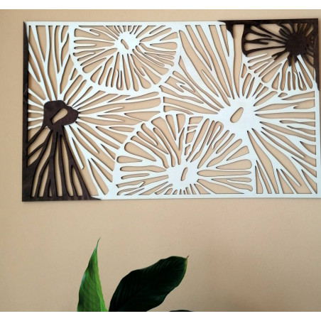 Rzeźbiony obraz ścienny z drewnianej sklejki w kolorze oryginalnej topoli / brązu FORGHF