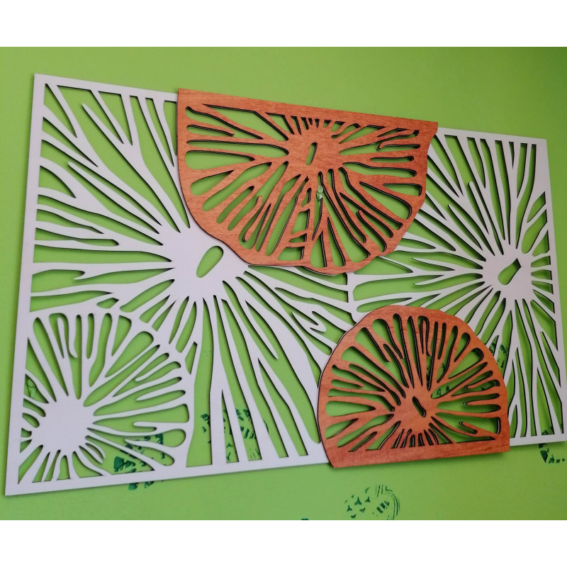 Elegancka drewniana dekoracja ścienna z...