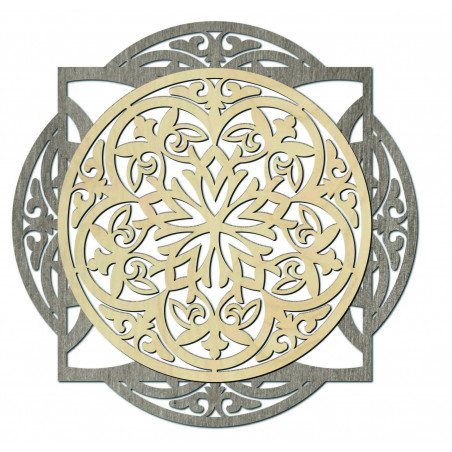 Drewniany obraz, elegancka dekoracja ścienna - FANTASIA