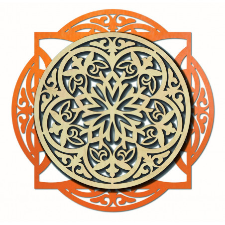 Drewniany obraz, elegancka dekoracja ścienna - FANTASIA