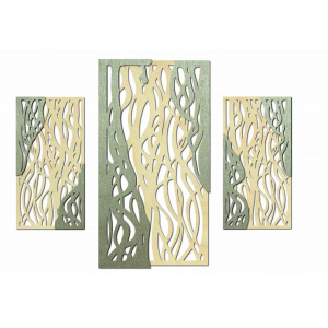 Cudowny obraz na ścianie drewnianej sklejki FLORALIS 2