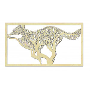 Rzeźbiony obraz na ścianie psa wykonany ze sklejki... 2