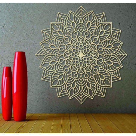 Drewniana mandala na ścianę harmoniczna energia - RANGE