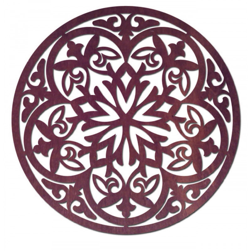 Magiczna drewniana mandala - obraz na ścianę