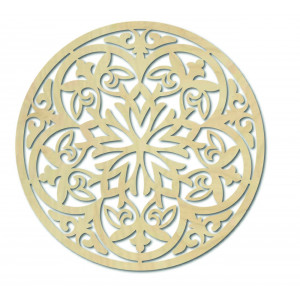 Magiczna drewniana mandala - obraz na ścianę 2