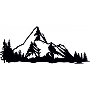 Obraz gór na ścianie z natury sklejki 2