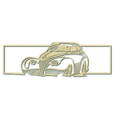 Duży samochód malowany na ścianie Duży samochód malowany na ścianie