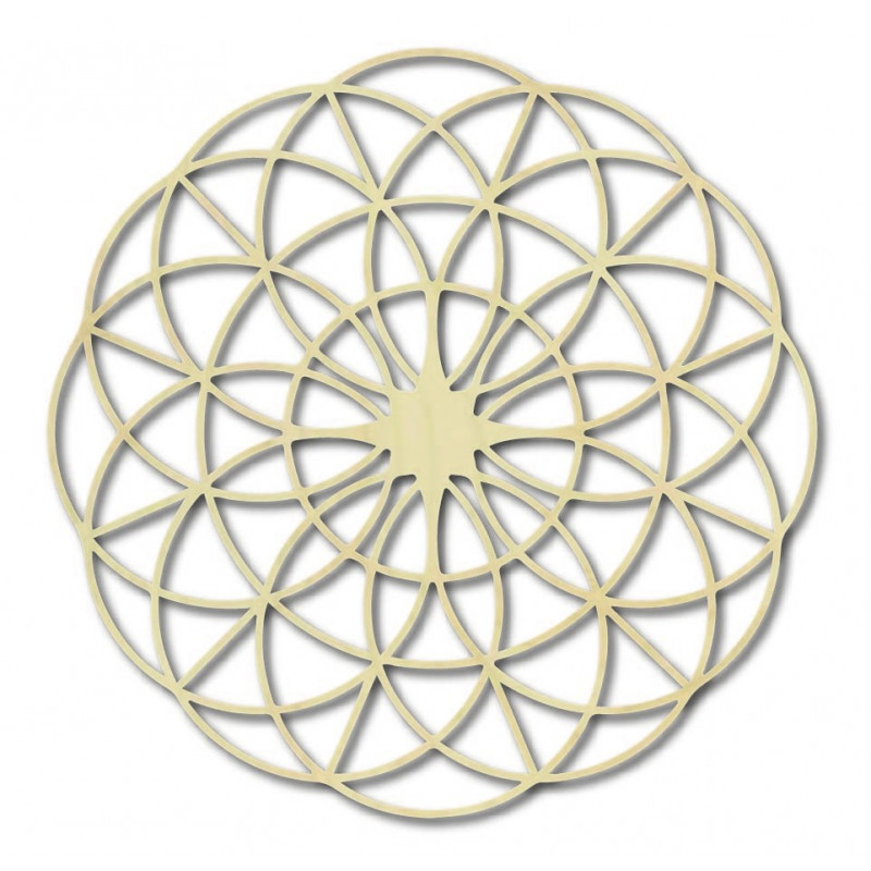 Magiczna drewniana mandala na ścianę - Koła I...