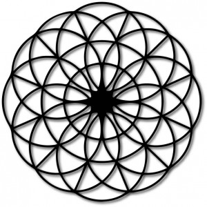 Magiczna drewniana mandala na ścianę - Koła I średnica FI... 2